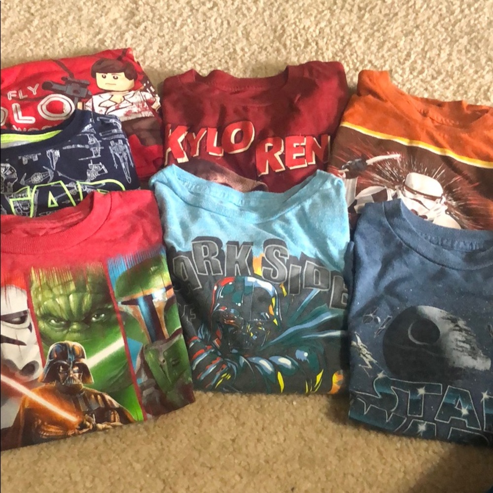 Lot of 7 Star Wars shirts